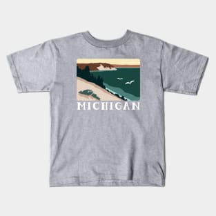 Michigan Minimalist Kids T-Shirt